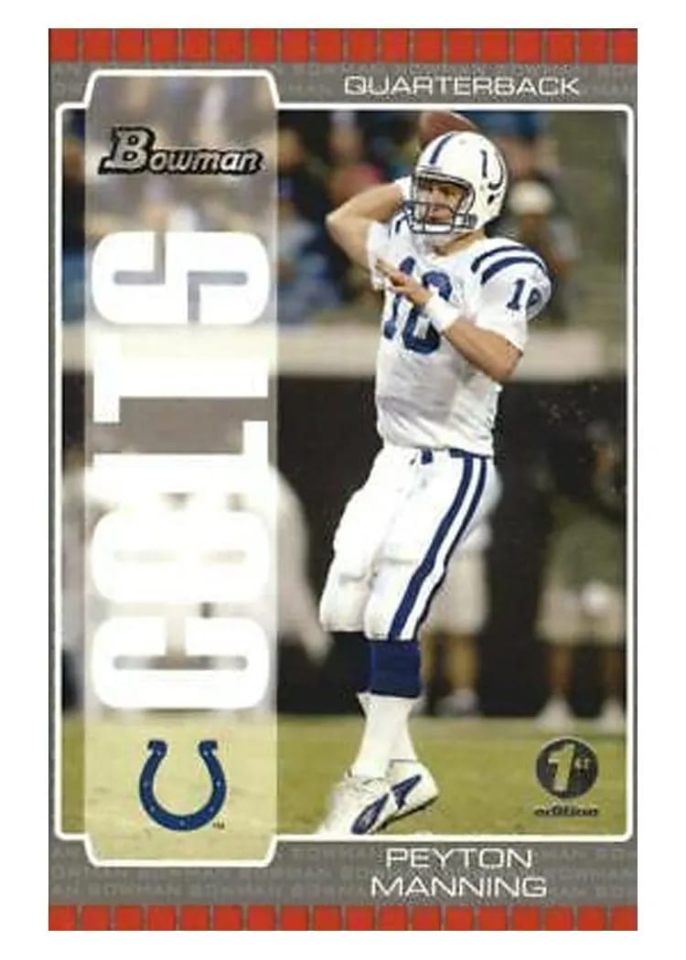 2005 Bowman Peyton Manning #1 card