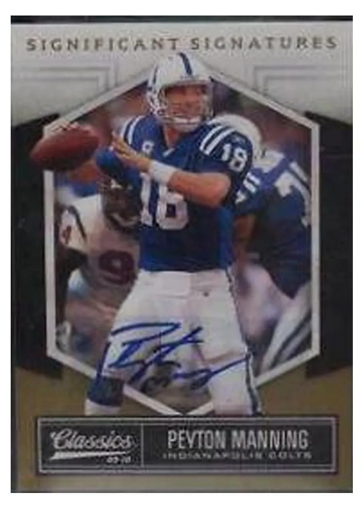 2010 Panini Classics Peyton Manning Significant Signatures Gold #42