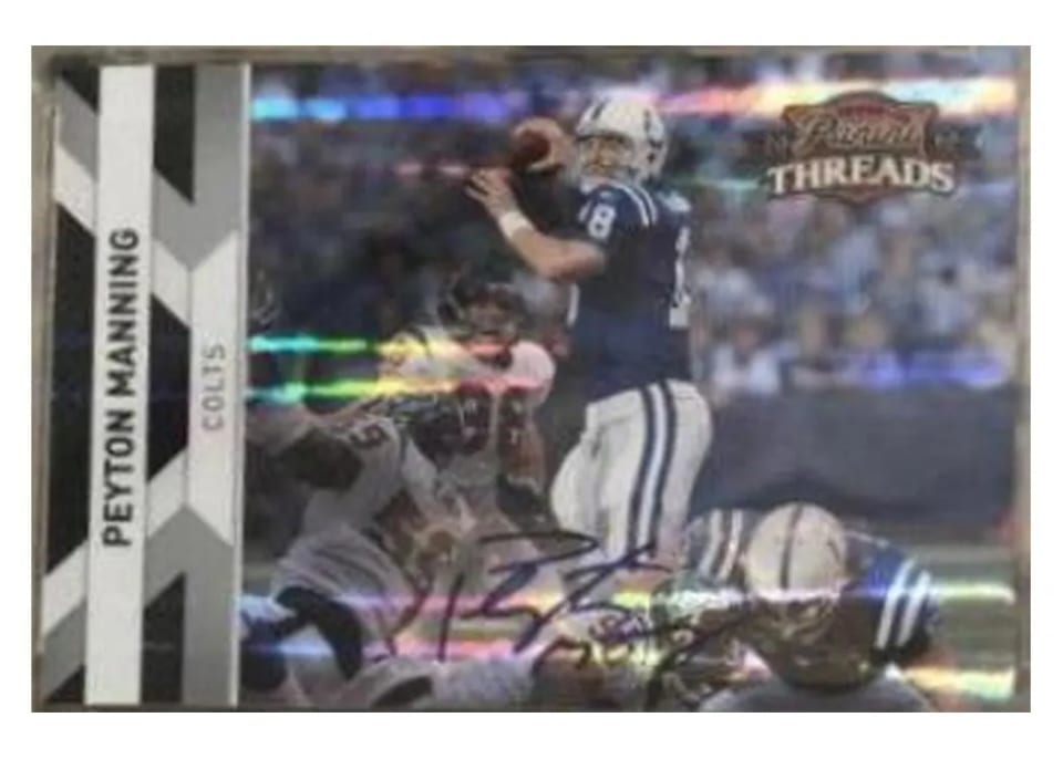 2010 Panini Threads Peyton Manning Autograph Silver #62