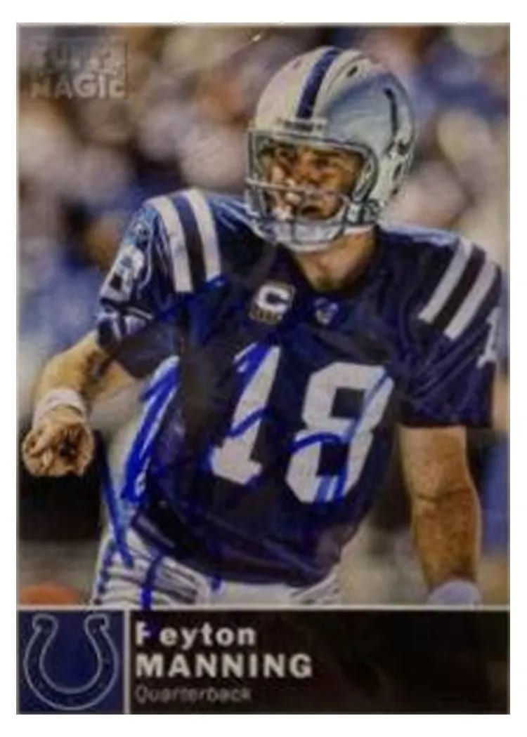 2010 Topps Magic Peyton Manning Autograph Chrome Refractor #71 card