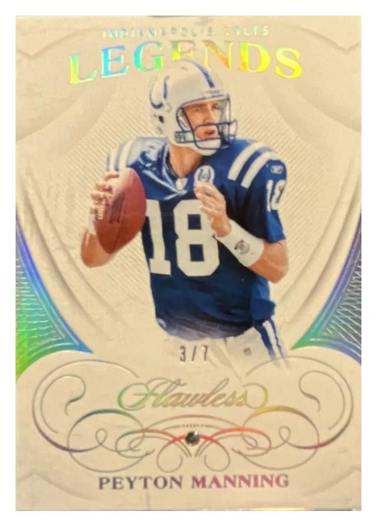 2019 Panini Flawless Base Ruby Peyton Manning #81 card