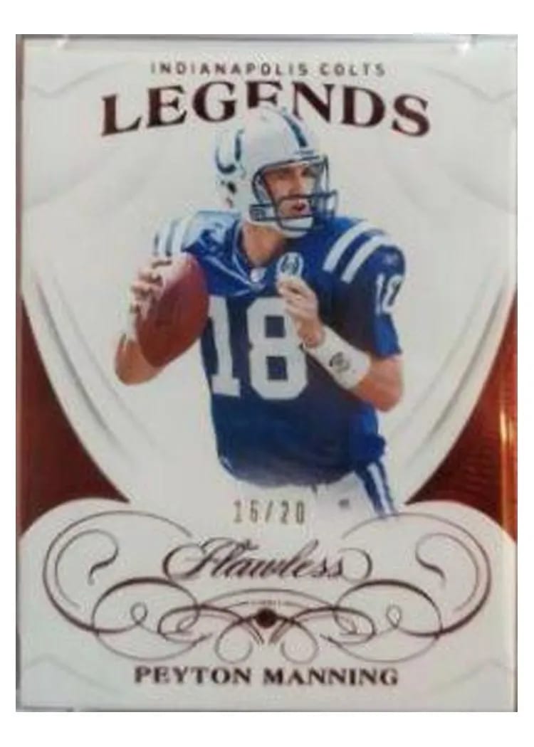 2019 Panini Flawless Base Ruby Peyton Manning #81 card