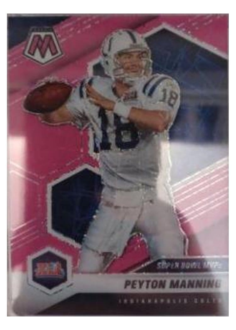 2021 Panini Mosaic Base Set Peyton Manning Pink Fluorescent #287 card