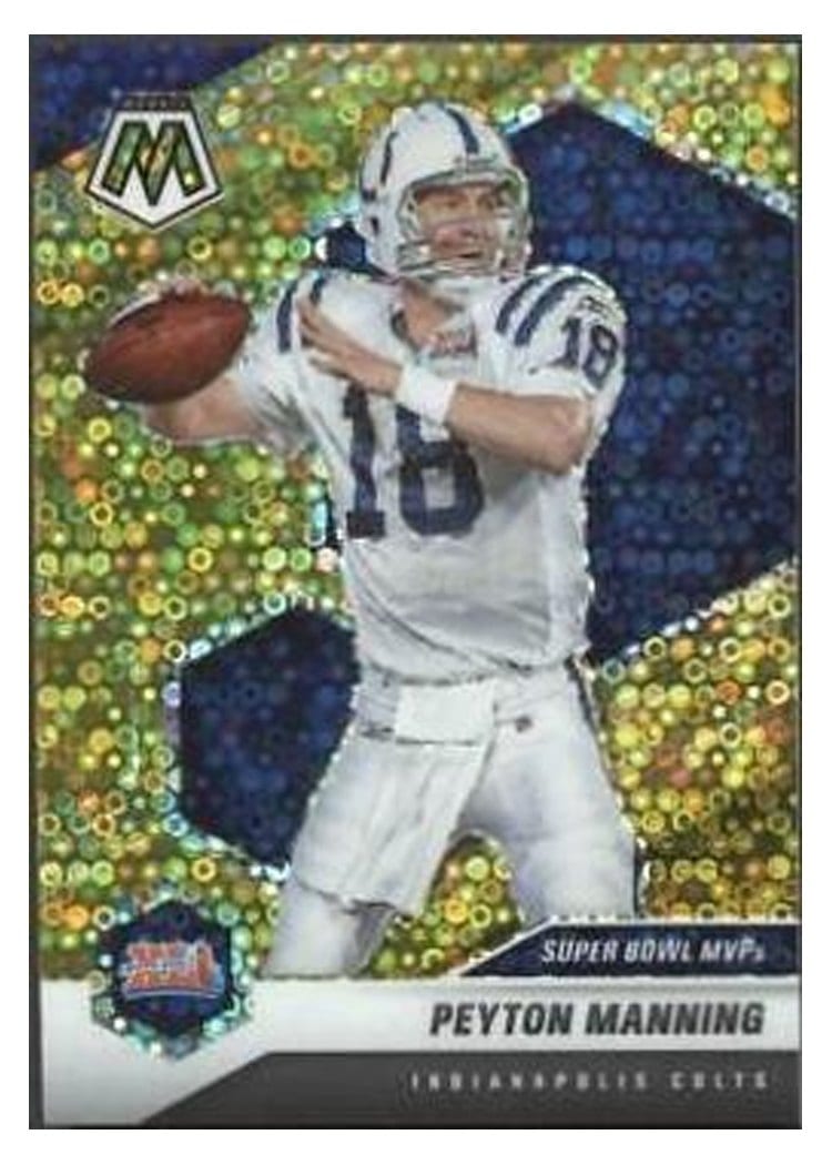 2021 Panini Mosaic Base Set Peyton Manning No Huddle Gold Mosaic #287 card