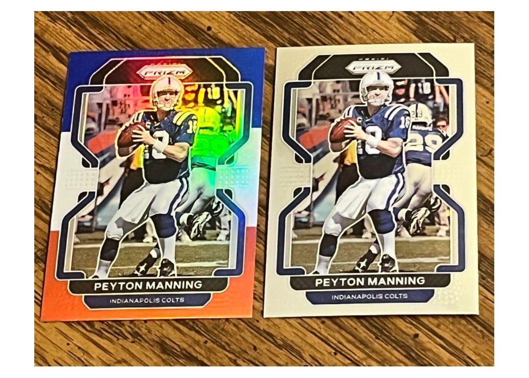 2021 Panini Prizm Base Set Peyton Manning Blue Prizm #30 card