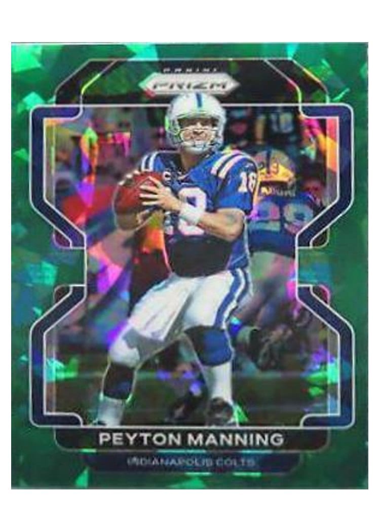 2021 Panini Prizm Base Set Peyton Manning Green Ice Prizm #30 card