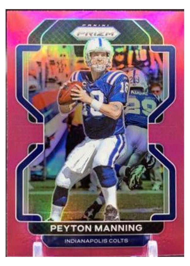 2021 Panini Prizm Base Set Peyton Manning Pink Prizm #30 card