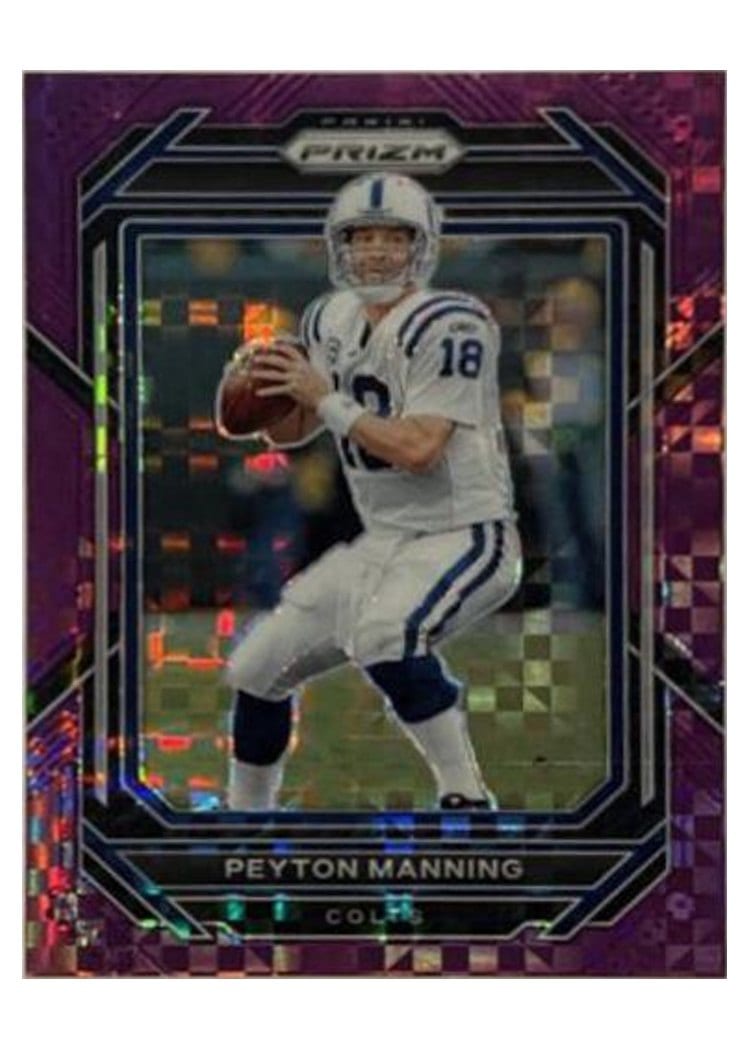 2022 Panini Prizm Base Set Peyton Manning Purple Power #129 card