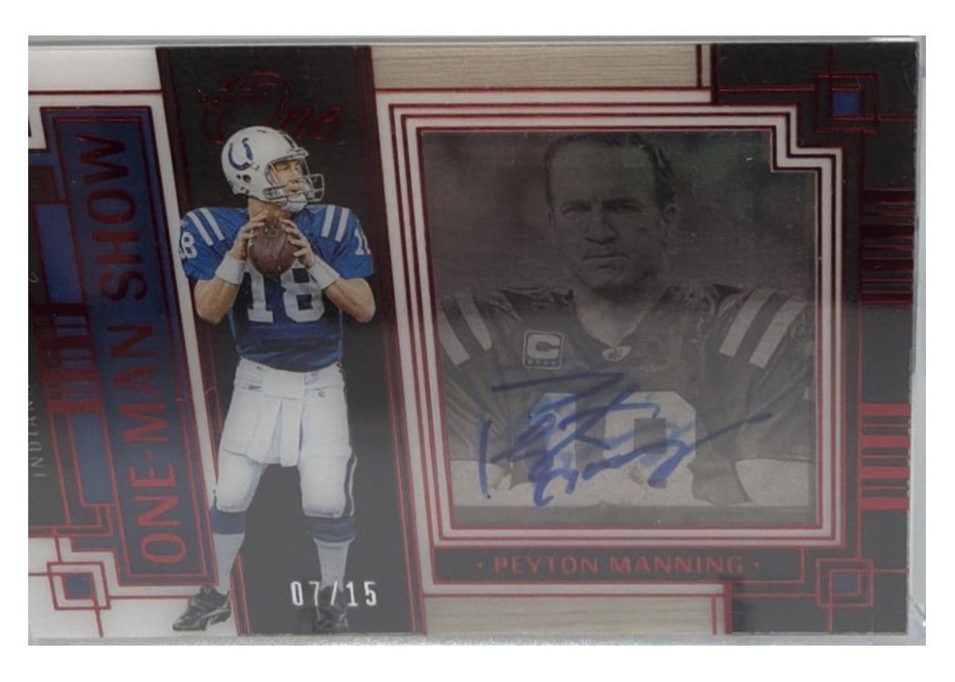 2023 Panini One One Man Show Peyton Manning Red One Man Show #180
