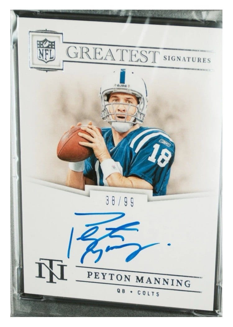 2024 Panini National Treasures NFL Greatest Signatures Peyton Manning #1 card