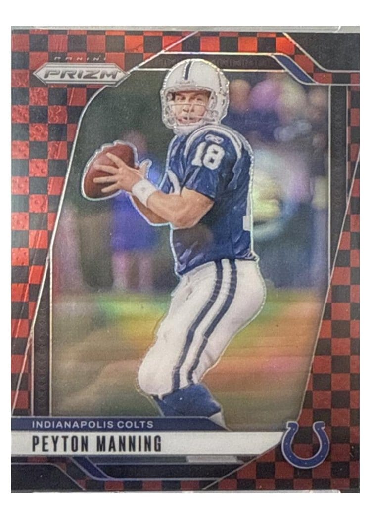 2024 Panini Prizm Base Set Peyton Manning Black Red Checker #126 card