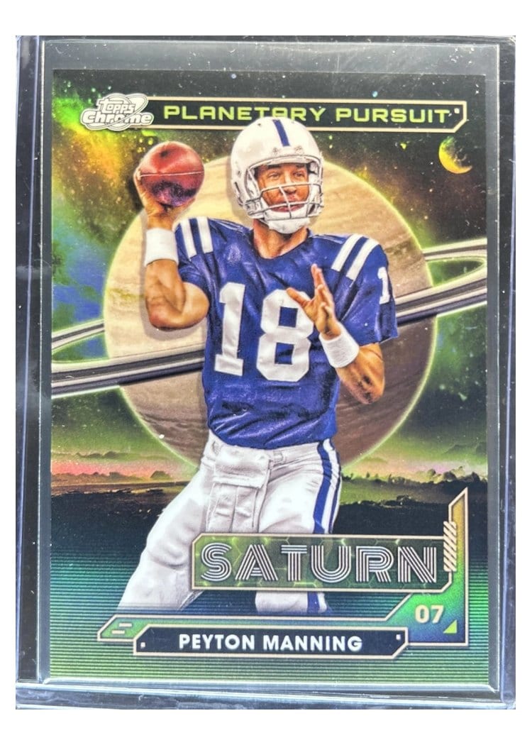 2024 Topps Chrome Cosmic Planetary Pursuit - Saturn Peyton Manning #PPS-PM card