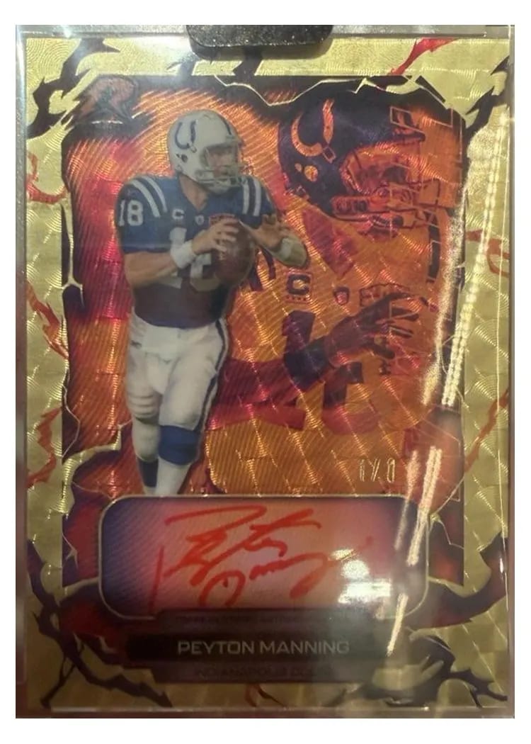 2025 Topps Resurgence Thermal Red Ink Autograph Peyton Manning #TRI-PM card