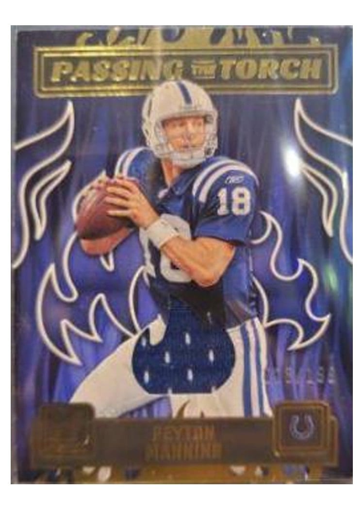 2023 Donruss Passing the Torch Jersey Relics Peyton Manning / Anthony Richardson #PTT-16 card