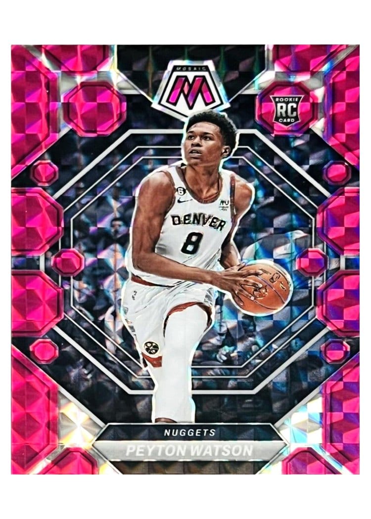 2022-23 Panini Mosaic Base Set Peyton Watson #221 card