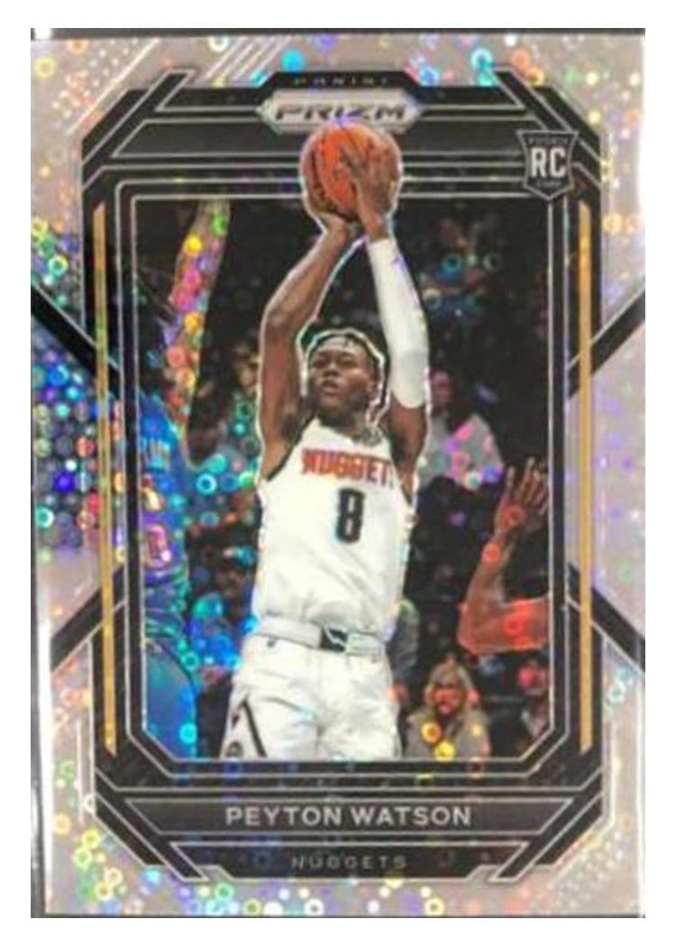 2022-23 Panini Prizm Base Set Peyton Watson Fast Break Prizm #259 card