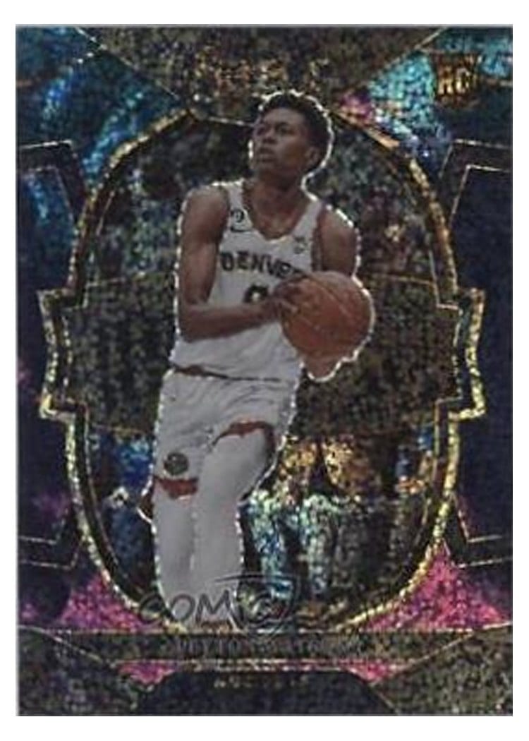 2022-23 Panini Select Base Set Peyton Watson Cosmic Prizm #74 card