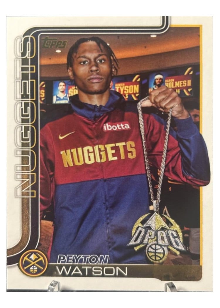 2025-26 Topps Base Set Peyton Watson Golden Mirror #106 card