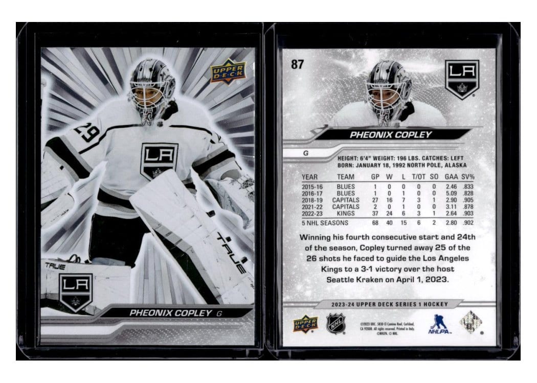 2023-24 Upper Deck Base Set Pheonix Copley #87 card