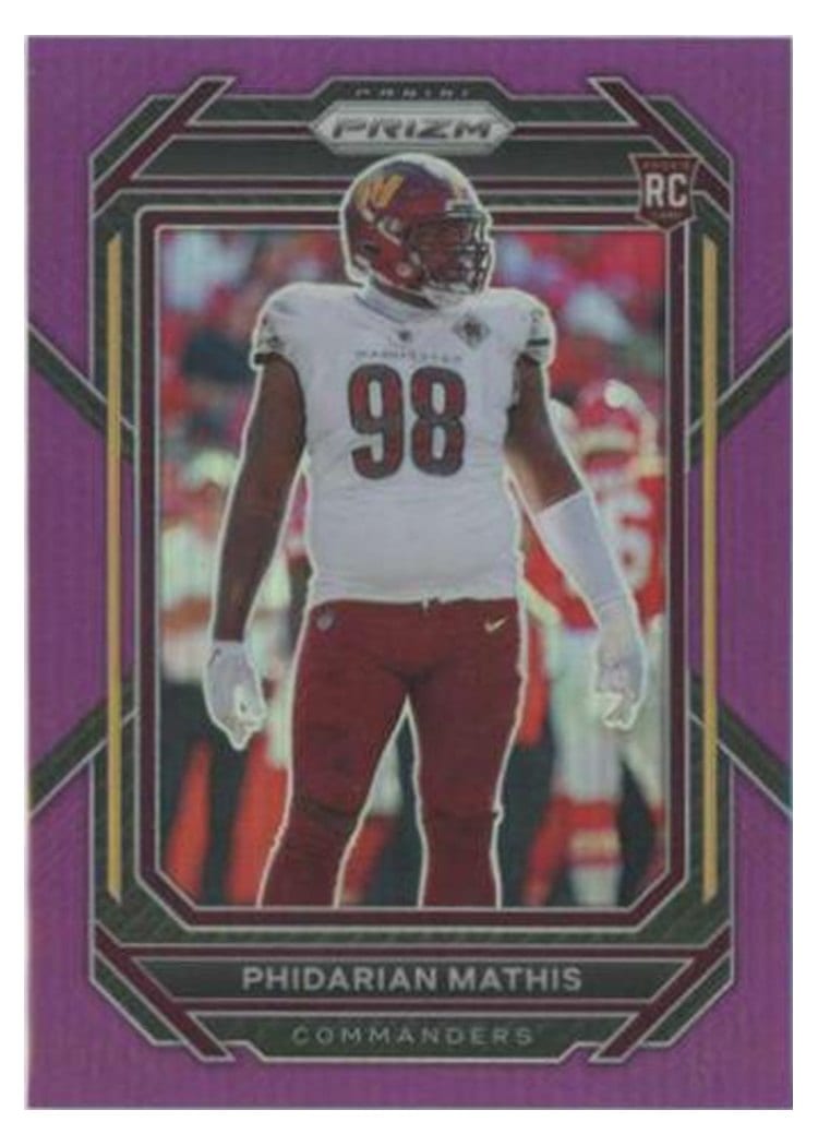 2022 Panini Prizm Base Set Phidarian Mathis Purple #390 card