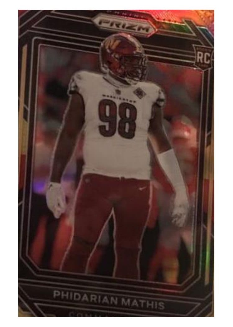 2022 Panini Prizm Base Set Phidarian Mathis Red Yellow #390 card