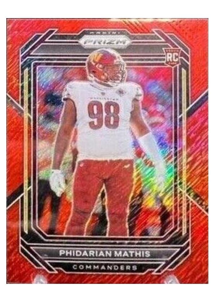 2022 Panini Prizm Base Set Phidarian Mathis Red Shimmer #390 card