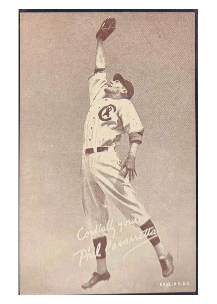1939 Exhibits Salutation Phil Cavarretta card