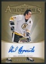 2021-22 Upper Deck Artifacts 2005-06 Retro - Autograph Facts Phil Esposito #RAF-PE card