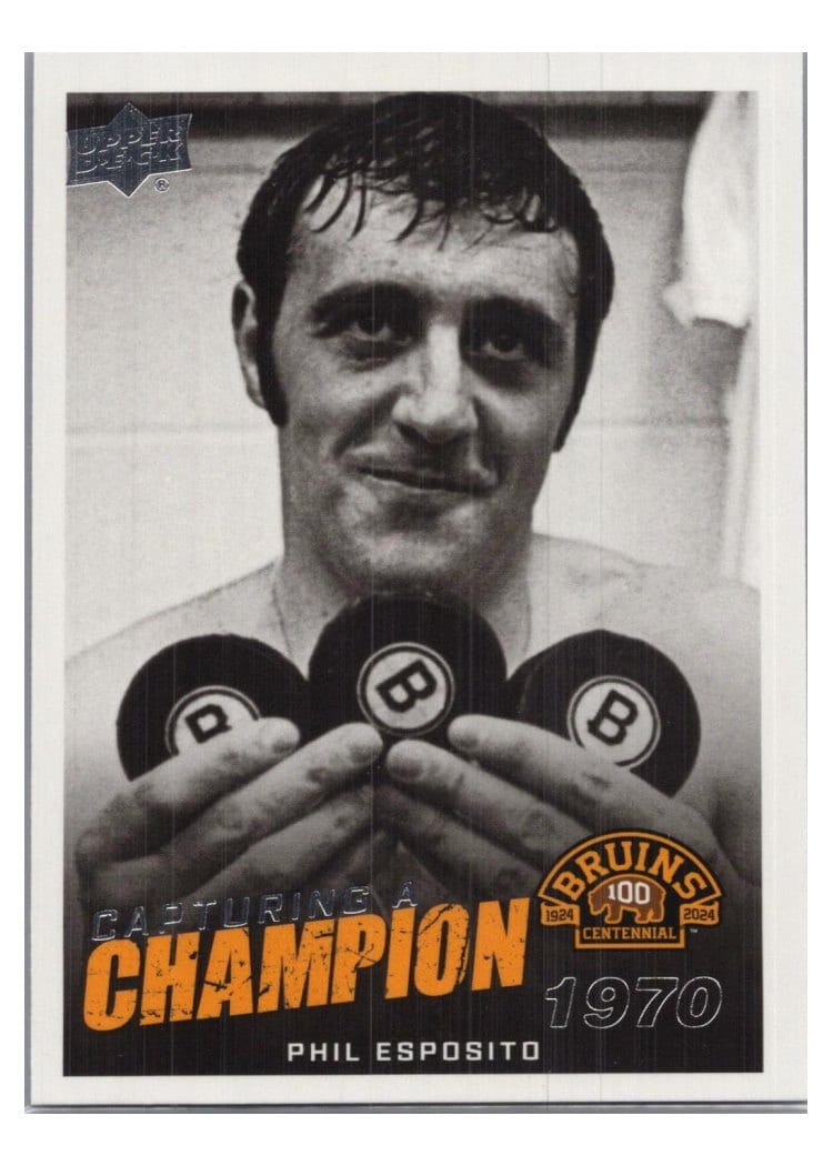 2023-24 Upper Deck Boston Bruins Centennial Capturing a Champion Phil Esposito #CC-9 card
