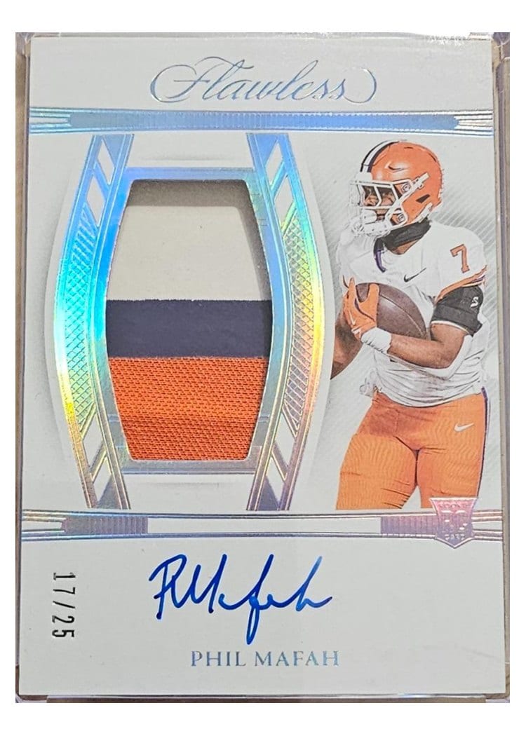 2025 Panini National Treasures Collegiate Flawless Rookie Patch Autographs Vertical Phil Mafah #24 card