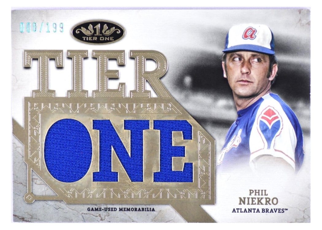 2024 Topps Tier One Die-Cut Relics Phil Niekro #T1RD-PN card