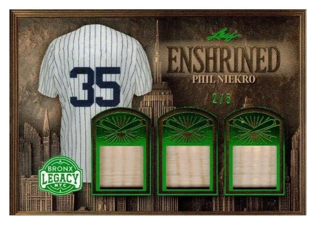 2025 Leaf Bronx Legacy Enshrined Phil Niekro #E-15 card