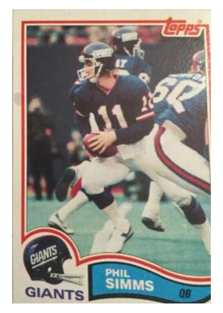 1982 Topps Phil Simms #433 card