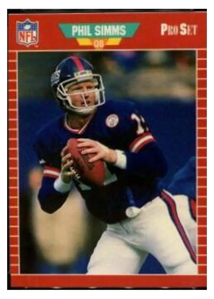 1988 Pro Set Test Phil Simms #7 card