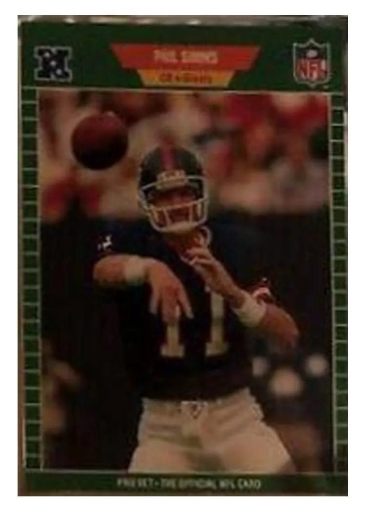 1989 Pro Set Phil Simms #291 card