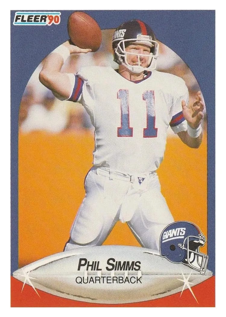 1990 Fleer Phil Simms #76 card