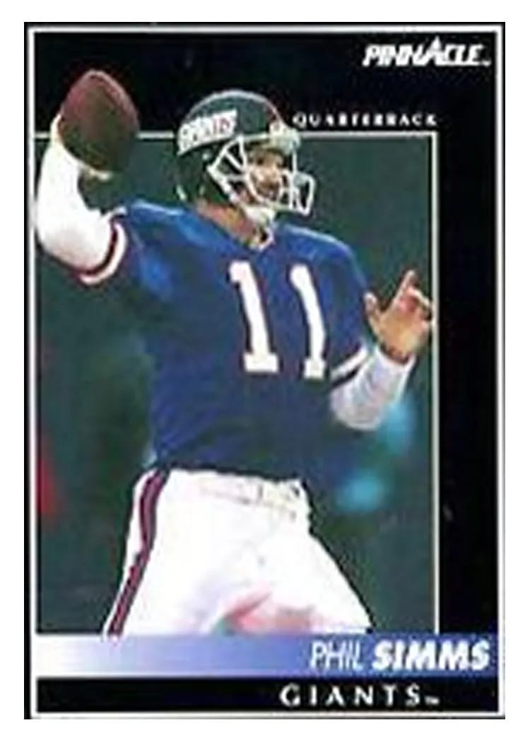 1992 Pinnacle Phil Simms #4 card
