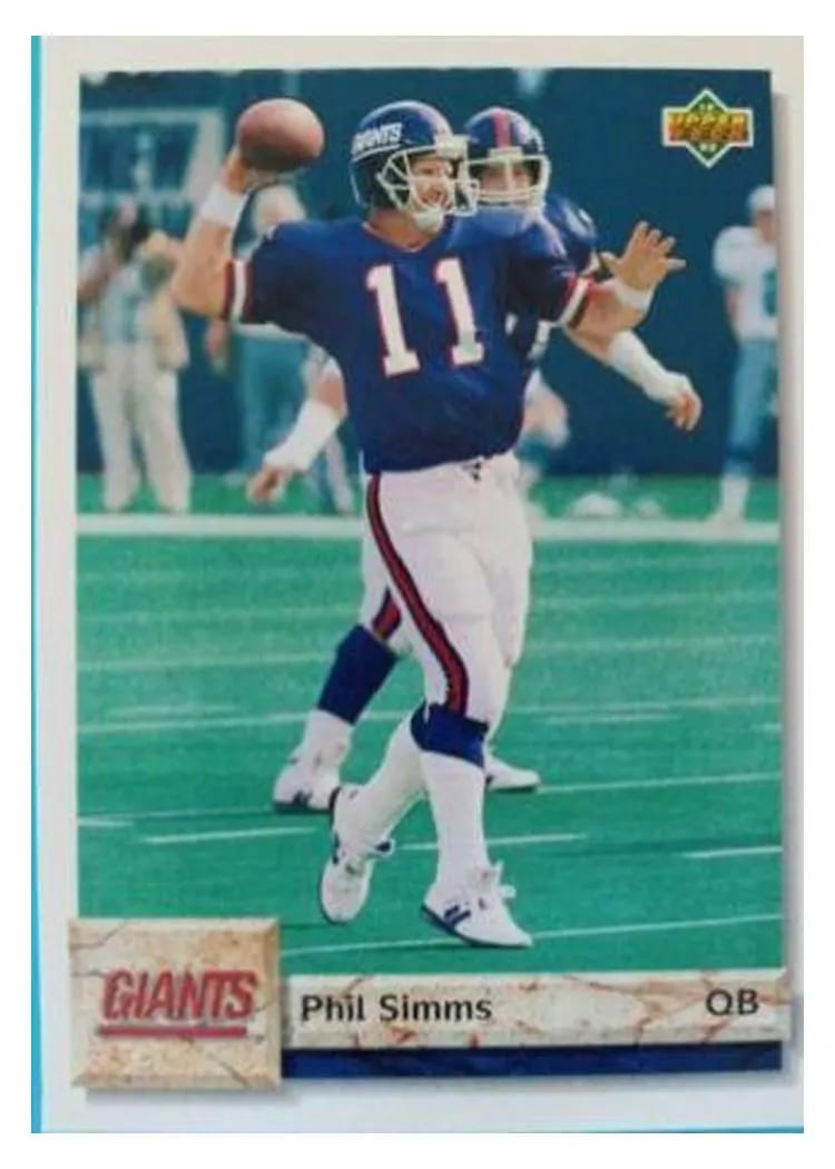 1992 Upper Deck Phil Simms #561 card