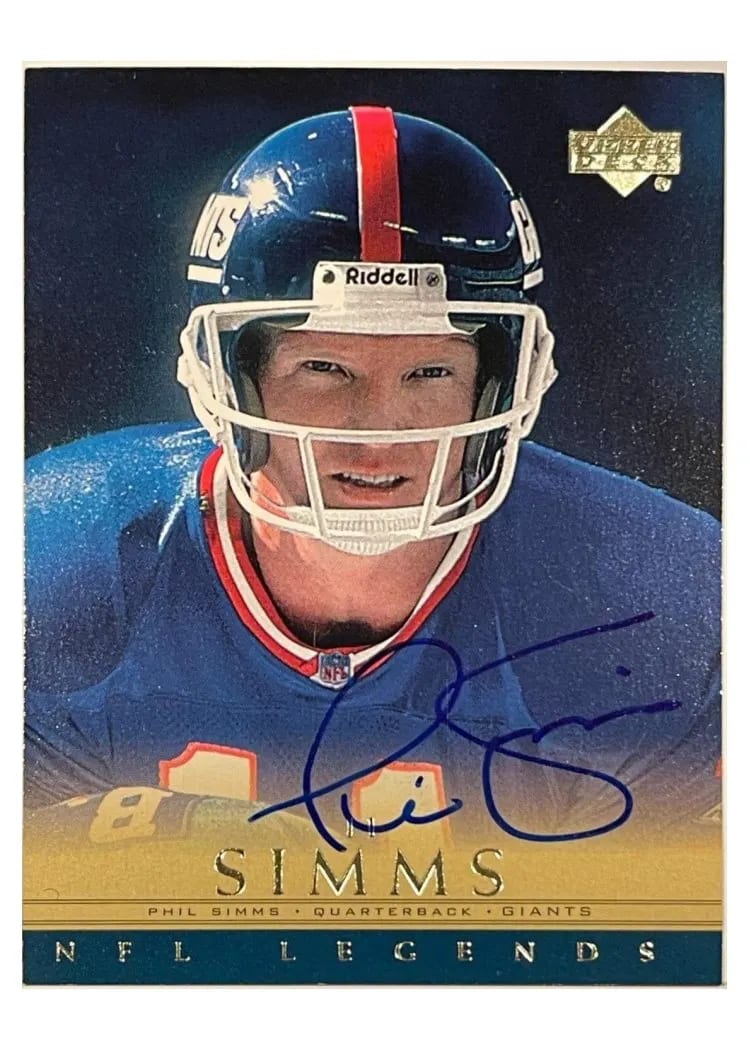 2000 Upper Deck Legends Autographs Phil Simms card