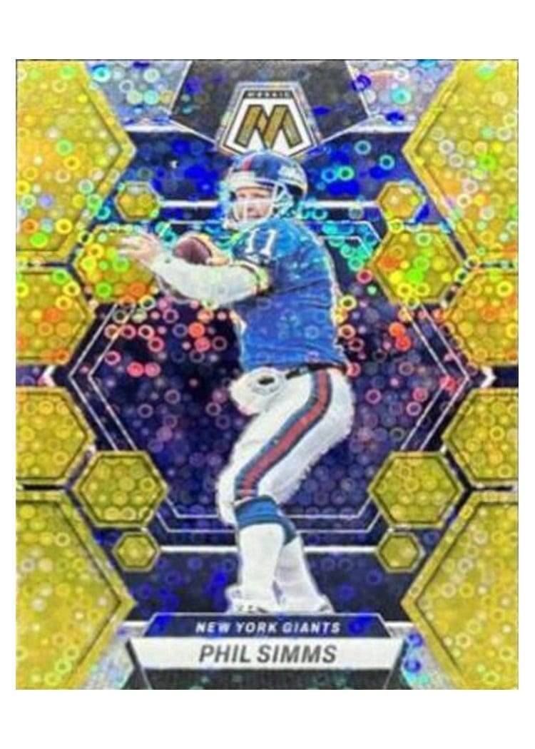 2023 Panini Mosaic Base Set Phil Simms No Huddle Gold #183 card