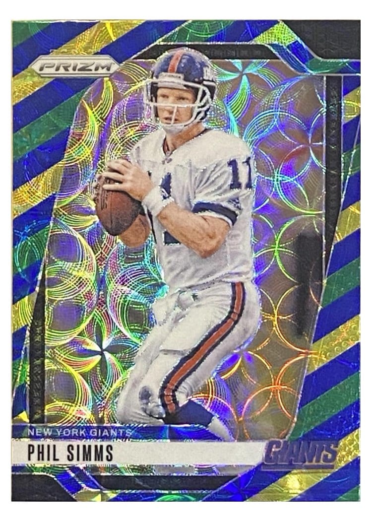 2024 Panini Prizm Base Set Phil Simms Choice Blue Yellow Green #218 card