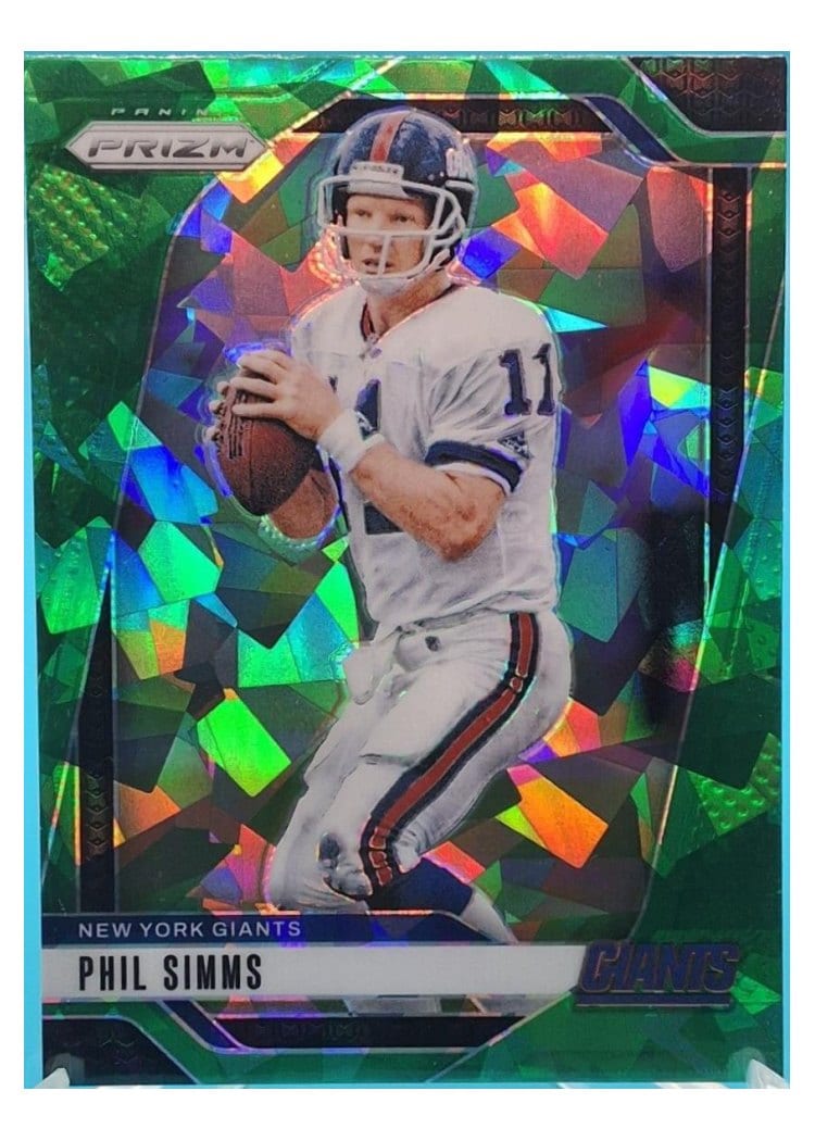2024 Panini Prizm Base Set Phil Simms Green Ice #218 card
