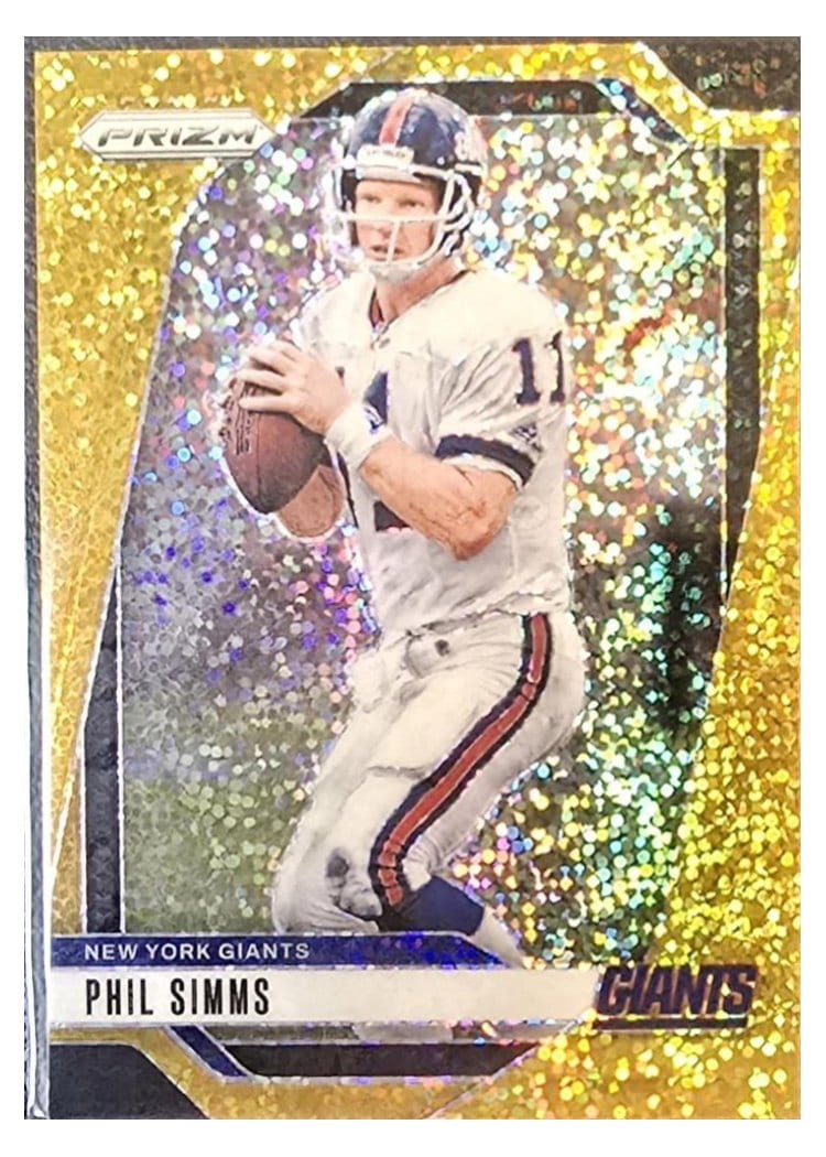 2024 Panini Prizm Base Set Phil Simms Gold Sparkle #218 card