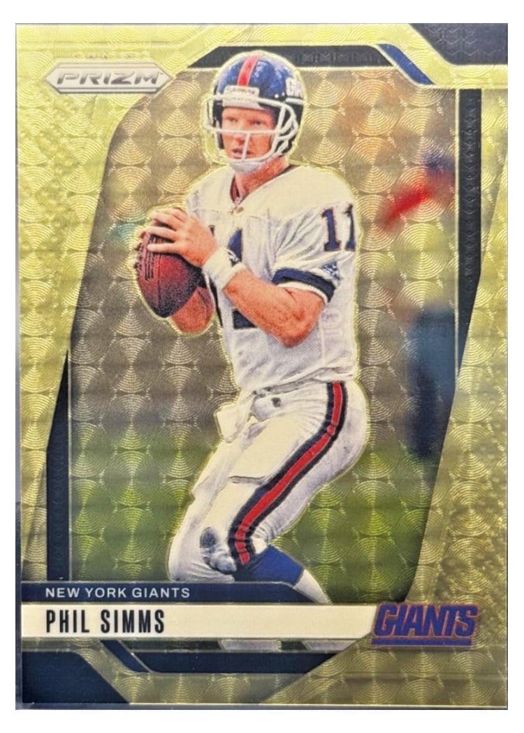 2024 Panini Prizm Base Set Phil Simms Gold Vinyl #218