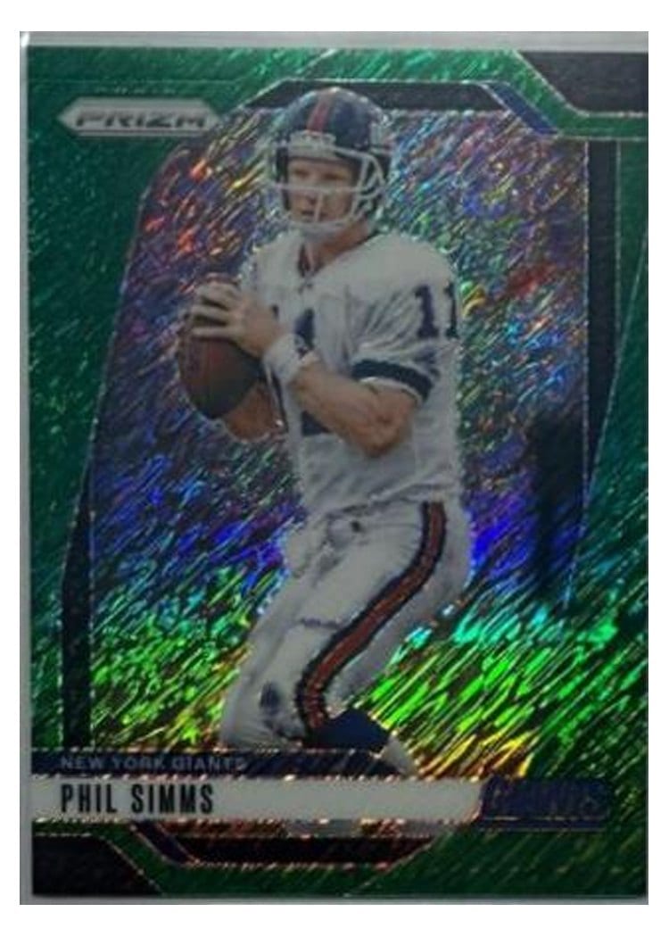 2024 Panini Prizm Base Set Phil Simms Green Shimmer #218 card