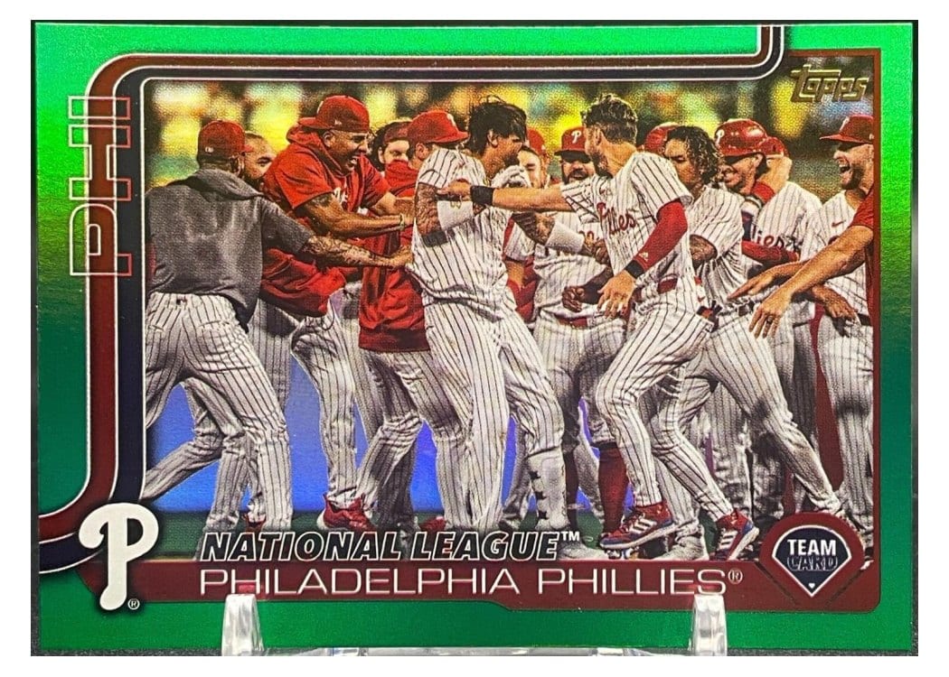 2025 Topps Base Set Philadelphia Phillies Green Foil #159 card