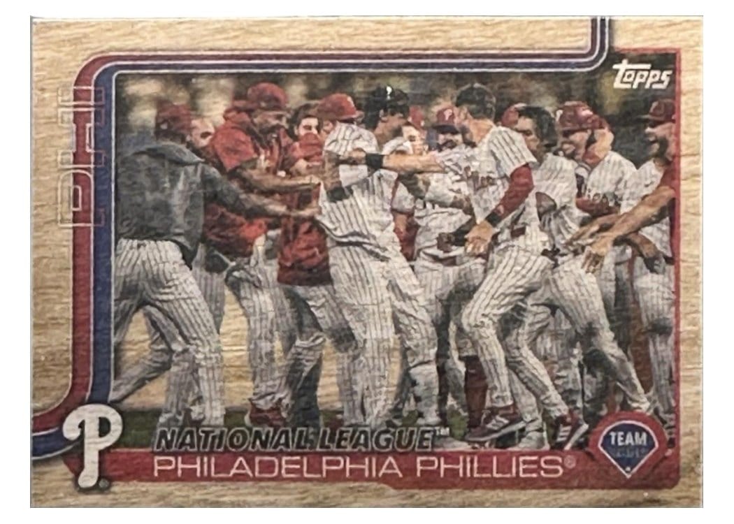 2025 Topps Base Set Philadelphia Phillies Wood #159 card