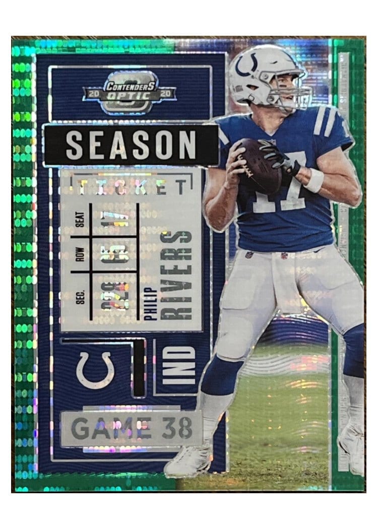 2020 Panini Contenders Optic Philip Rivers Green Pulsar #25 card