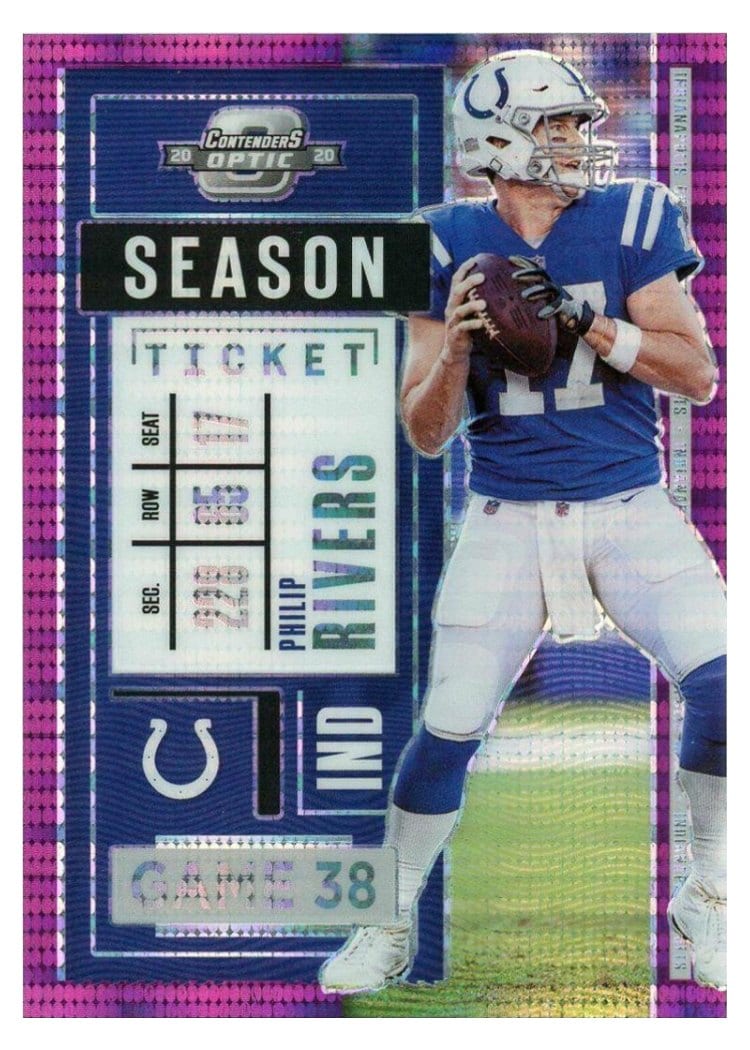2020 Panini Contenders Optic Philip Rivers Purple Pulsar #25 card