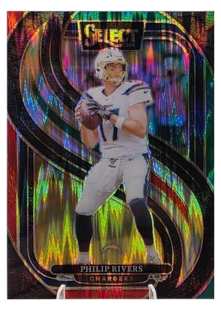 2024 Panini Select Base Set Philip Rivers Green Red Prizm Shock #187 card